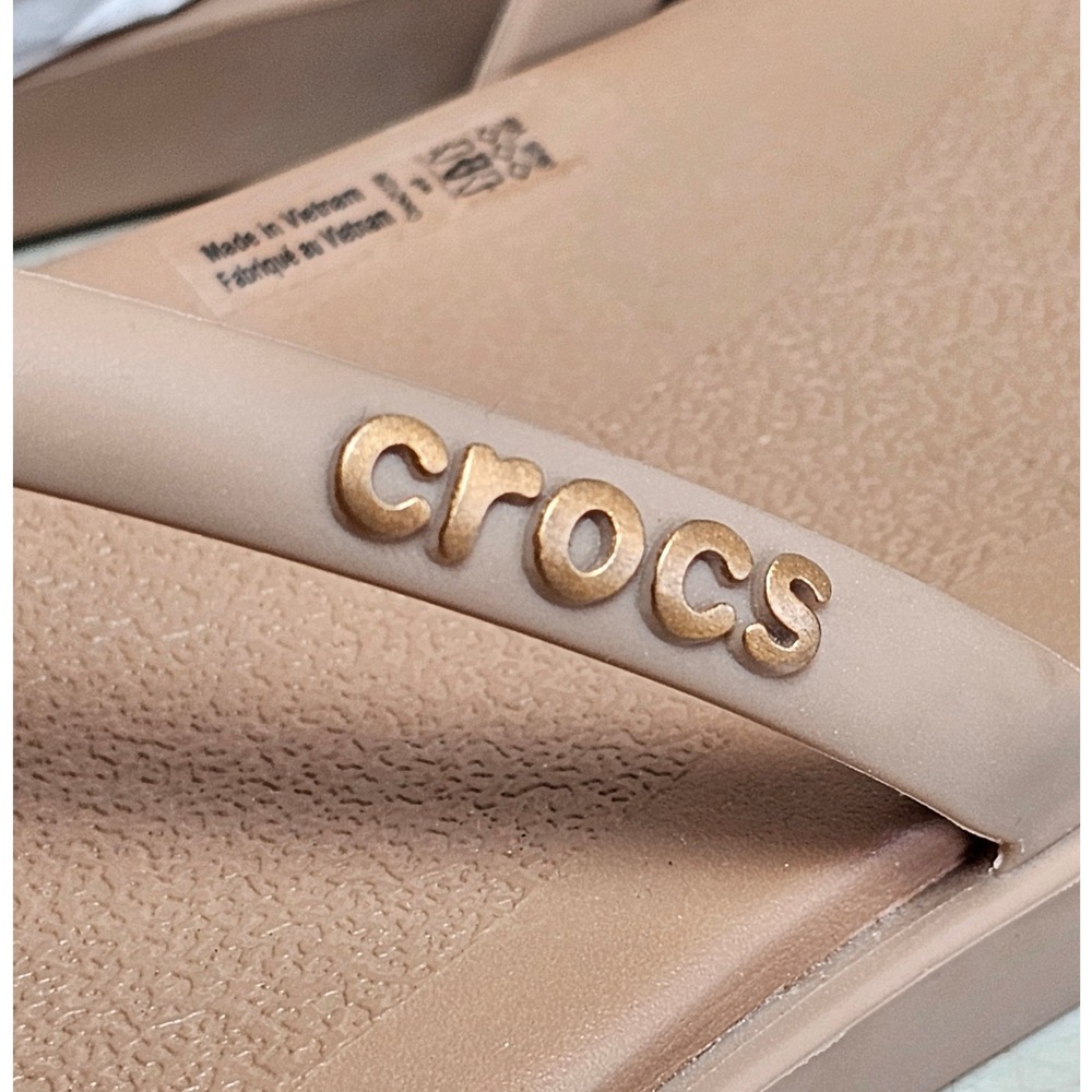 CROCS Miami Ankle Strap Sandal in color Milk Chocolate. - Picture 5 of 12